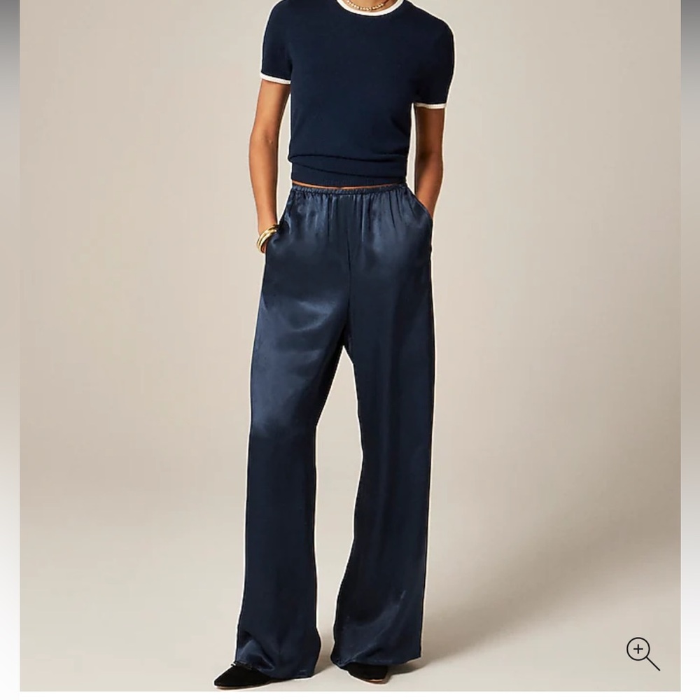 J Crew Petite Cosmo pant in luster charmeuse